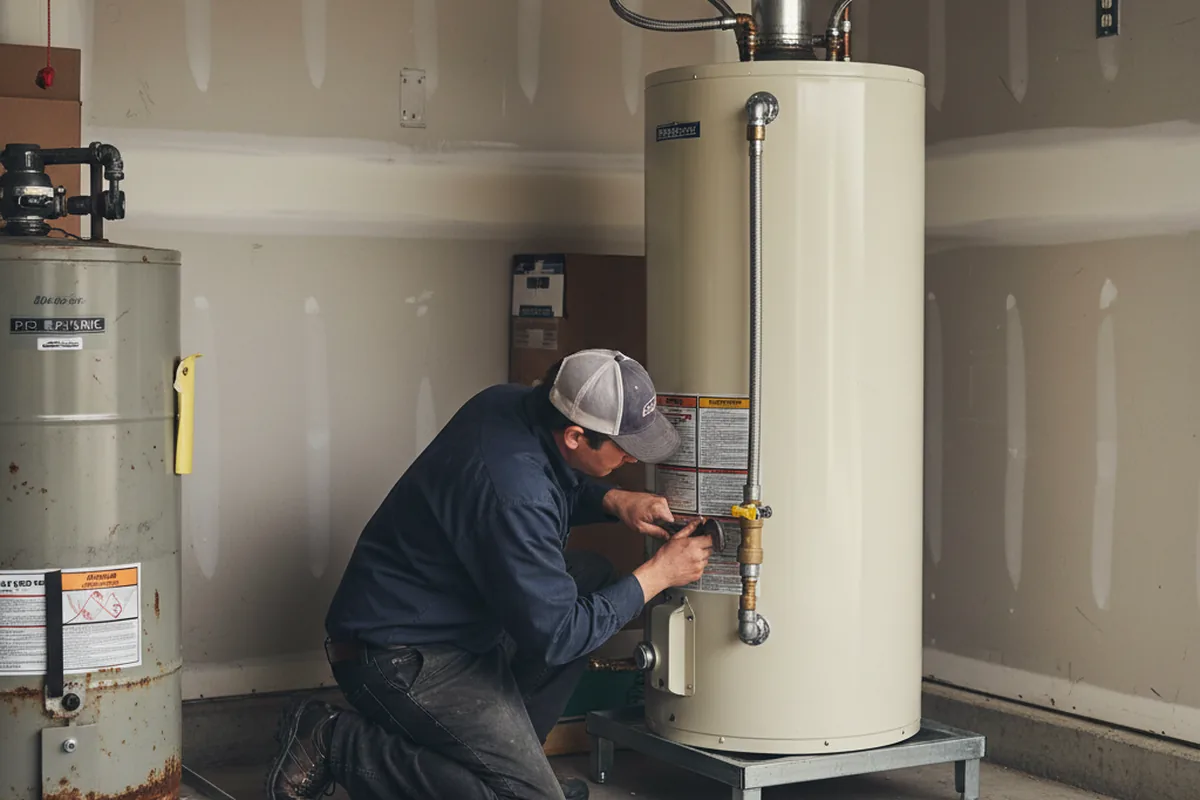 Water heater and shutoff valve replacement in Marble City