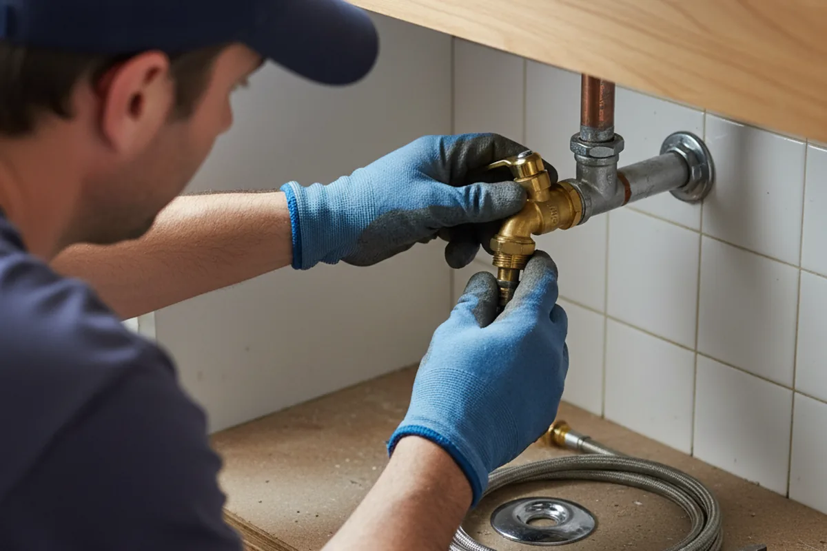 Shutoff valve and fitting work during Repiping in Marble City